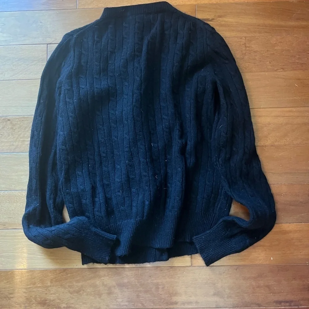 J.Crew Black Women’s Medium wool blend cardigan.